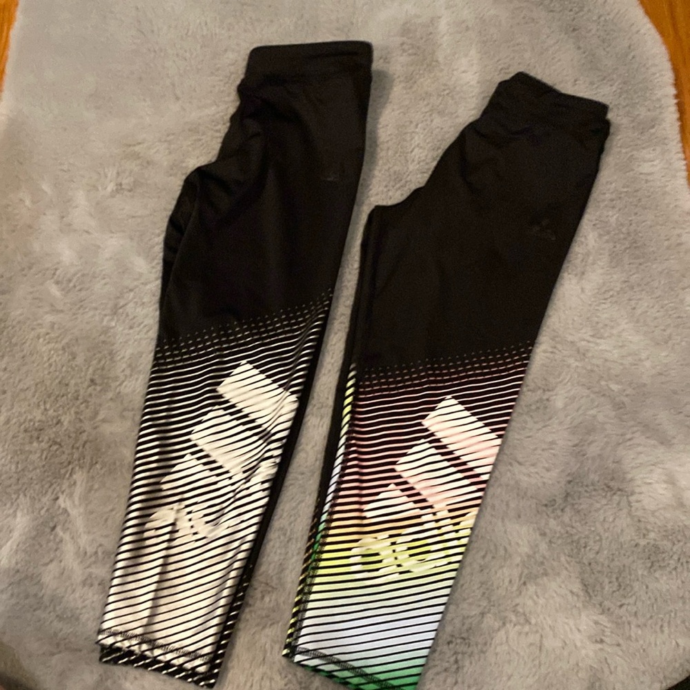 Adidas Aeroready Capri leggings 2 pair girls size 10/12